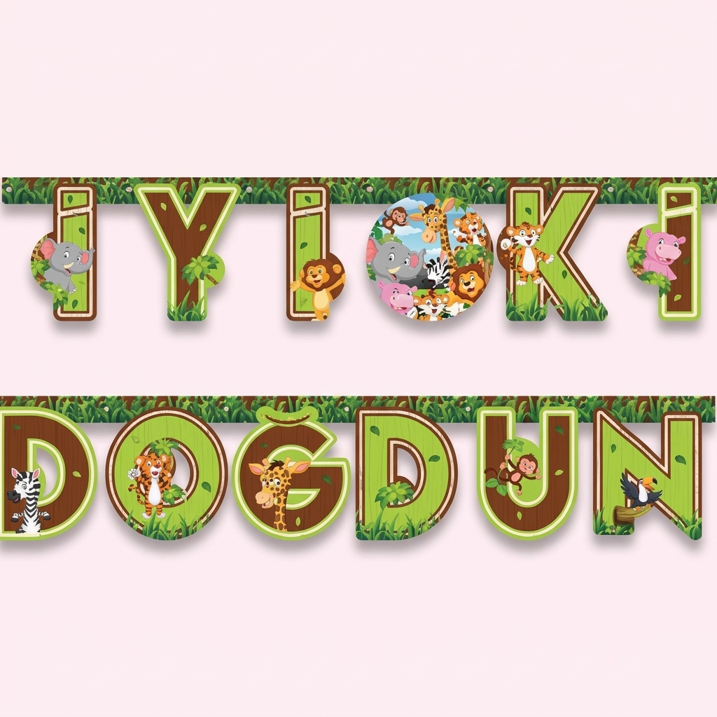 İyi ki doğdun Safari Wimpelkette