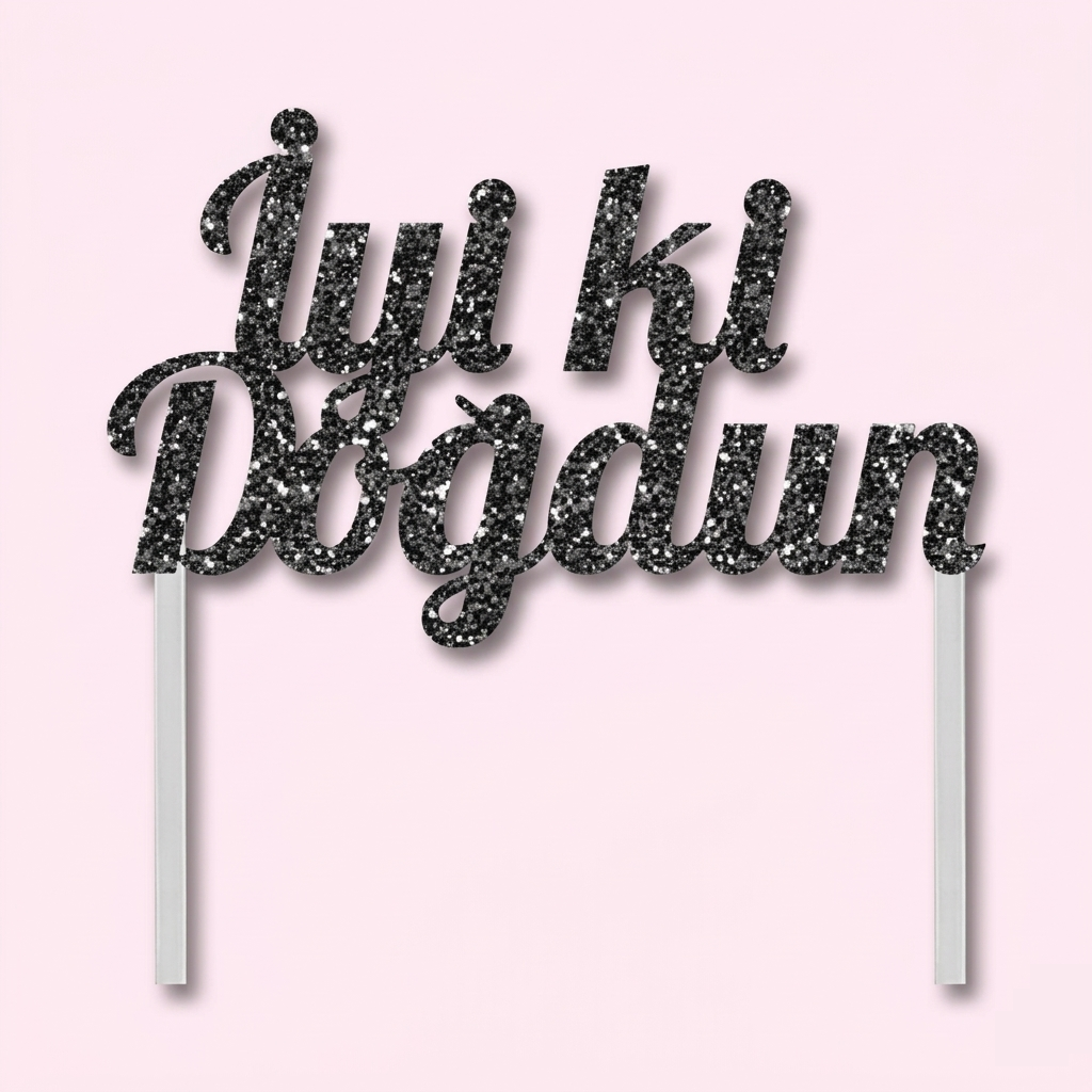 İyi ki doğdun Aufstecker Schwarz