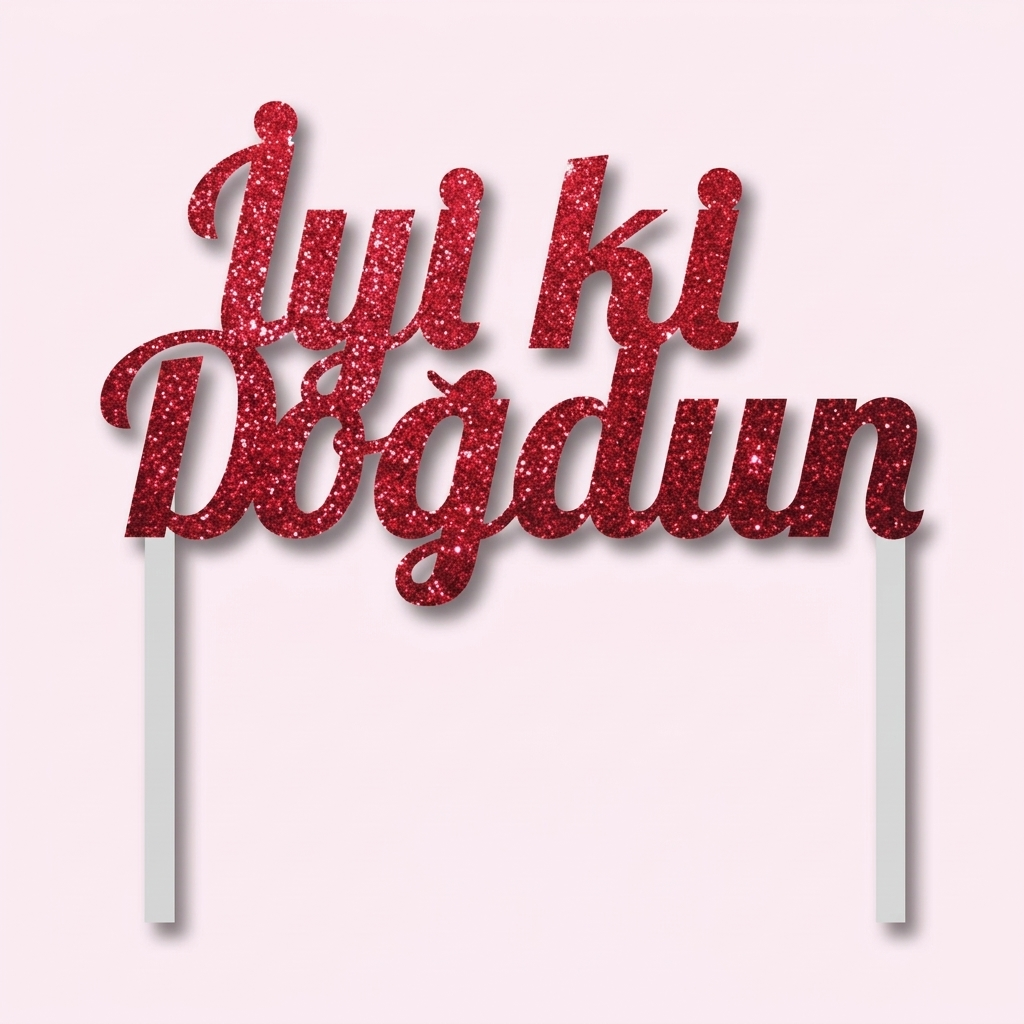 İyi ki doğdun Aufstecker Rot